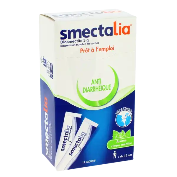 Smectalia 3 G Citron-menthe, Suspension Buvable En Sachet