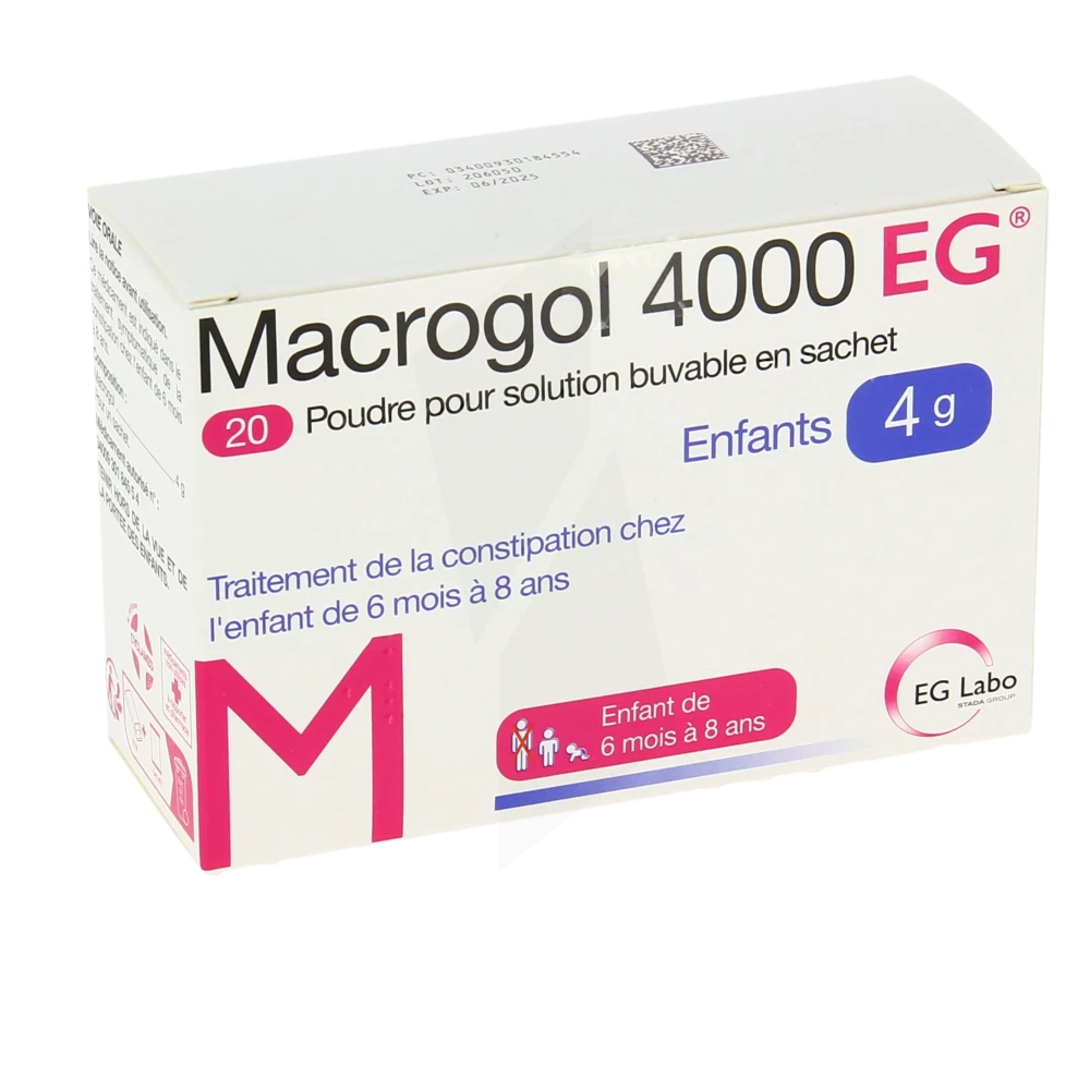 Macrogol 4000 Eg 4 G, Poudre Pour Solution Buvable En Sachet