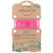 Para'kito Kids Bracelet Répulsif Anti-moustique Rose Pieuvre