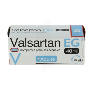 Valsartan Eg 40 Mg, Comprimé Pelliculé Sécable