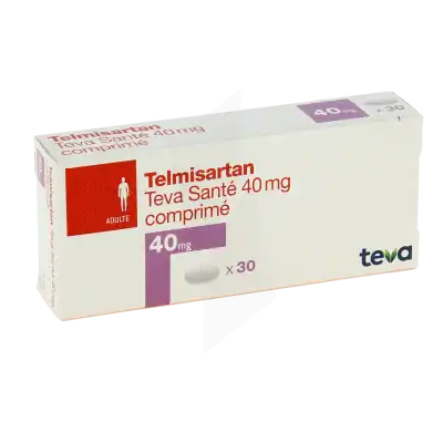 Telmisartan Teva Sante 40 Mg, Comprimé à Nice