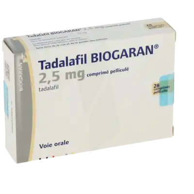 Tadalafil Biogaran 2,5 Mg, Comprimé Pelliculé à STRASBOURG