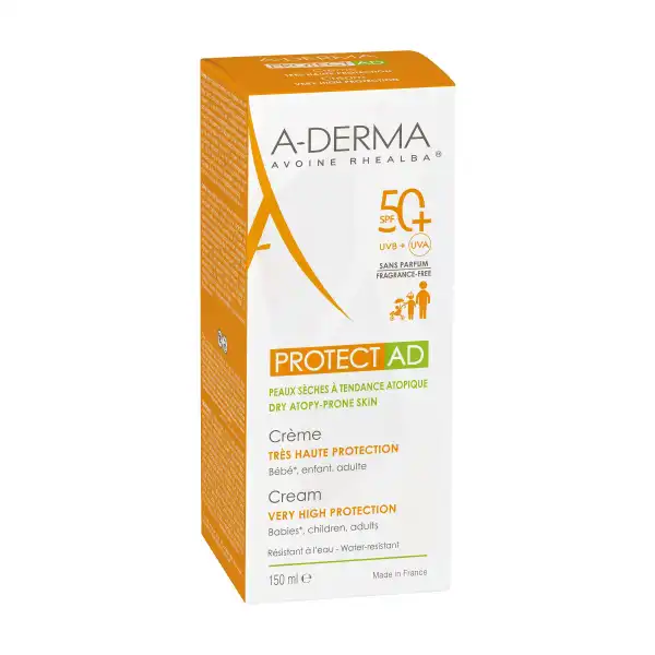 Aderma Protect-ad Crème Très Haute Protection Spf50+ T/150ml+hle Exomega