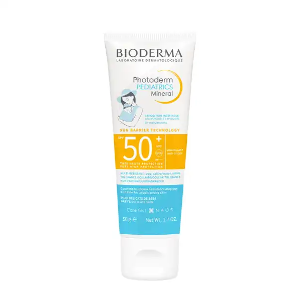 Bioderma Photoderm Pediatrics Minéral Crème Solaire Bébé Spf50 50g