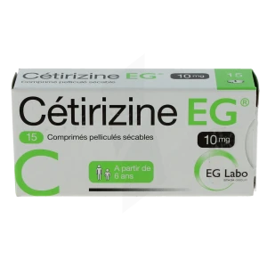 Cetirizine Eg 10 Mg, Comprimé Pelliculé Sécable