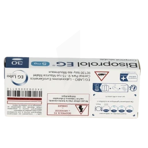 Bisoprolol Eg 5 Mg, Comprimé Sécable