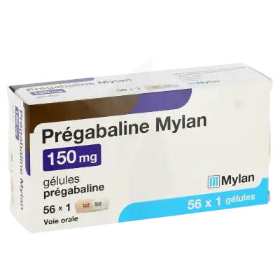 Pregabaline Mylan 150 Mg, Gélule à PEYNIER