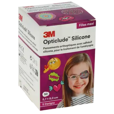 Opticlude Design Girl Pans Orthoptique Silicone Maxi 5,7x8cm B/50 à La Ricamarie