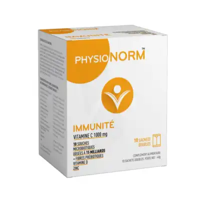 Immubio Physionorm Immunité Poudre 10 Sachets Doubles à PINS-JUSTARET
