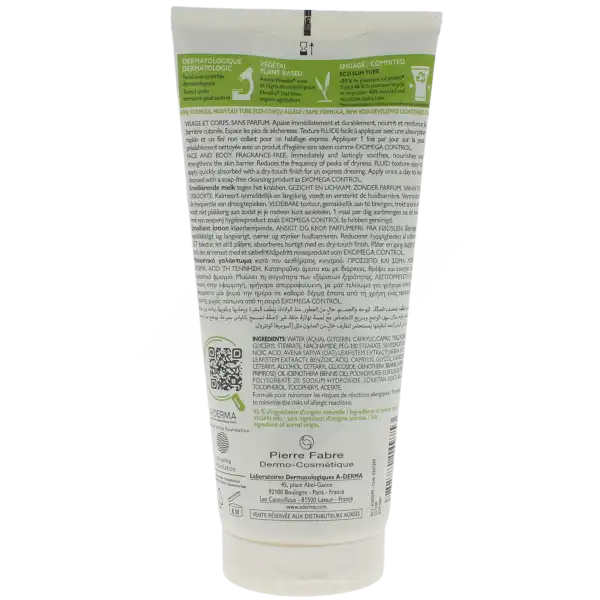 Aderma Exomega Control Lait Émollient Anti-grattage T/200ml