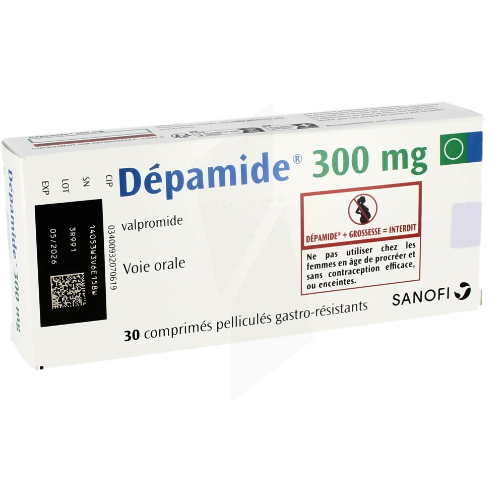 Depamide 300 Mg, Comprimé Pelliculé Gastro-résistant