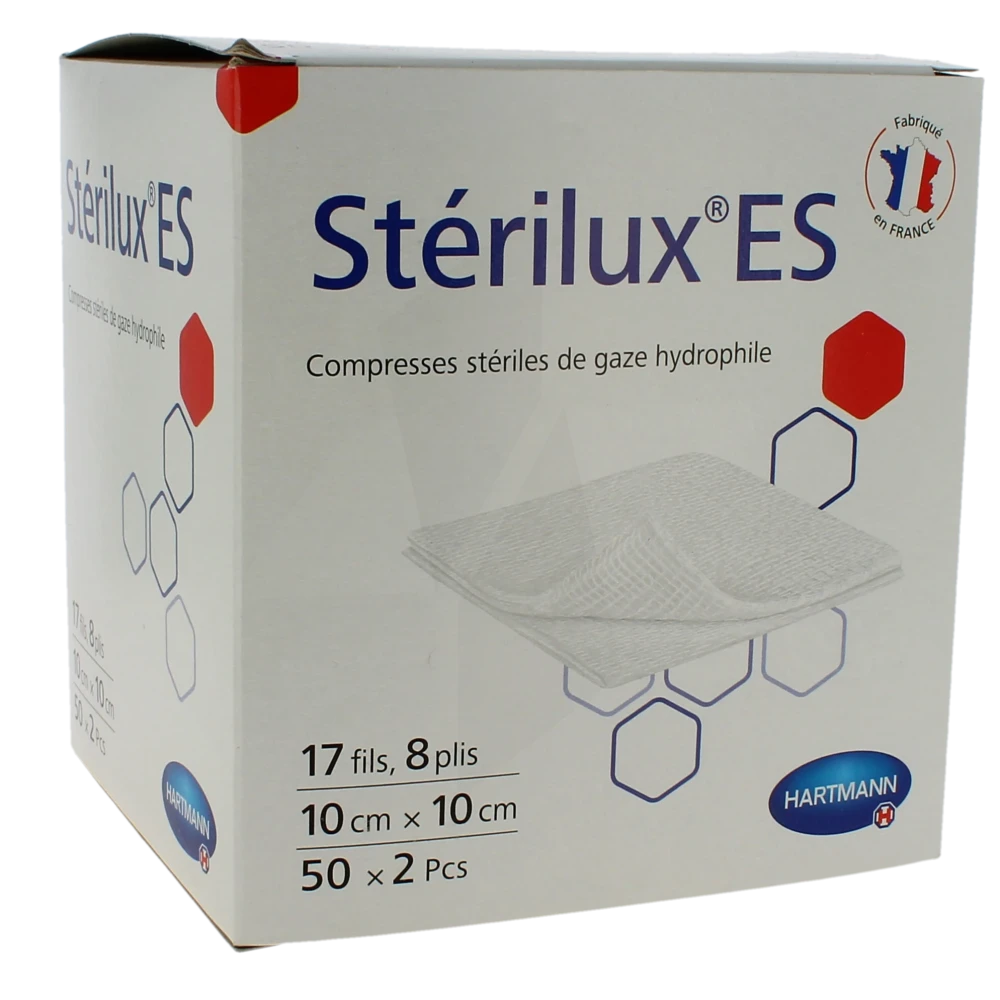 Sterilux Es Compr Gaze StÉrile 10x10cm 50sach/2
