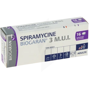 Spiramycine Biogaran 3 M.u.i., Comprimé Pelliculé