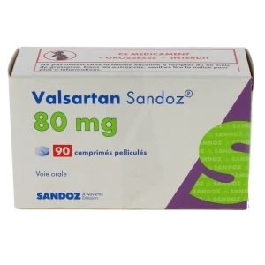 Valsartan Sandoz 80 Mg, Comprimé Pelliculé