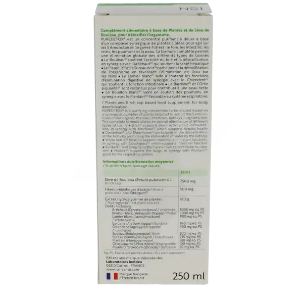 Puredetox Détoxification Global De L'organisme Solution Buvable Fl/250ml