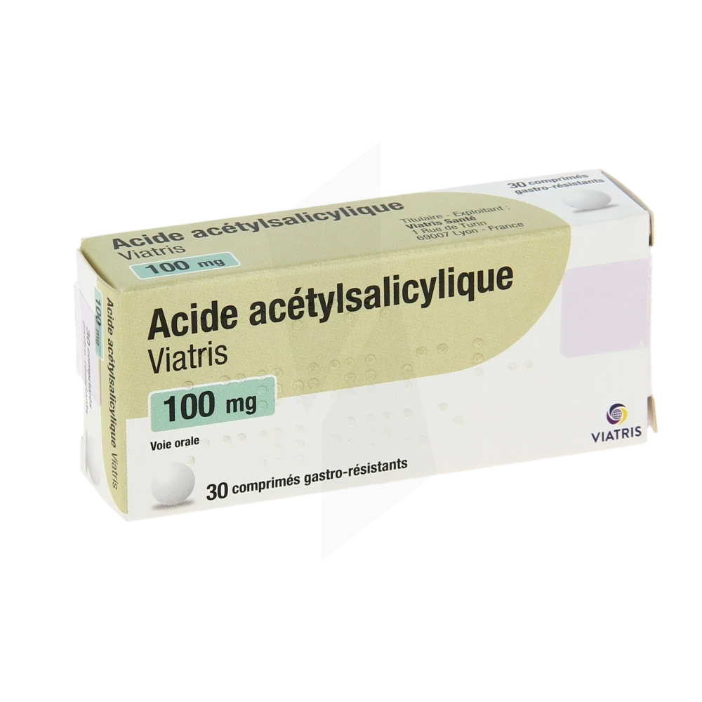 Acide Acetylsalicylique Viatris 100 Mg, Comprimé Gastro-résistant