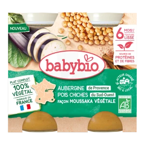 Babybio Alimentation Infantile Moussaka Végétale 2pots/200g