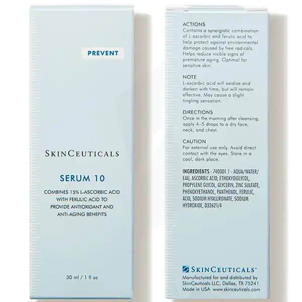 Skinceuticals Sérum 10 Sérum Antioxydant Rides Et Ridules Pipette/30ml