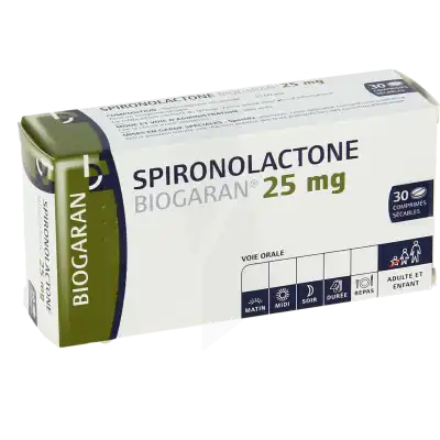 Spironolactone Biogaran 25 Mg, Comprimé Sécable à TOULON