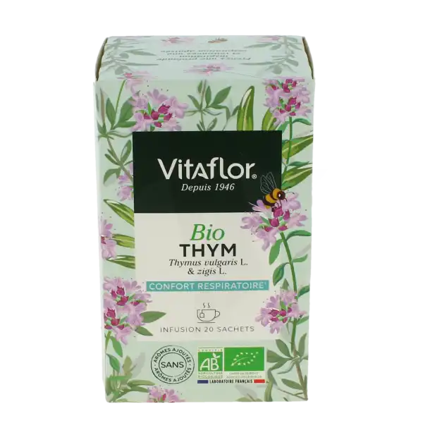 Vitaflor Bio Tisane Thym Confort Respiratoire 18 Sachets