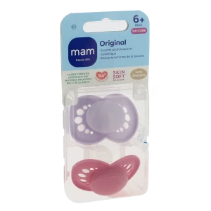 Mam Original Sucette Silicone 6mois+ Tendance B/2