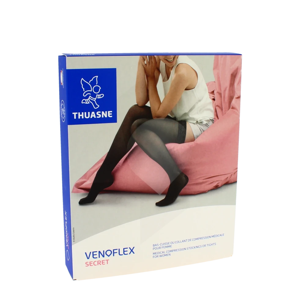 Venoflex Secret 3 Bas Cuisse Femme Noir Taille 2n