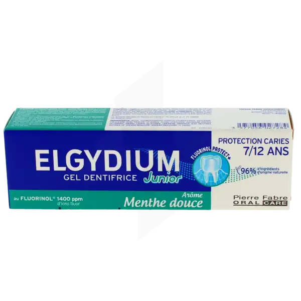 Elgydium Junior Protection Caries Pâte Dentifrice Menthe Douce 7-12ans T/50ml