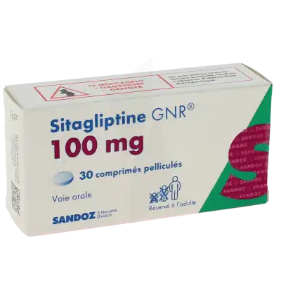 Sitagliptine Gnr 100 Mg, Comprimé Pelliculé à Clermont-Ferrand