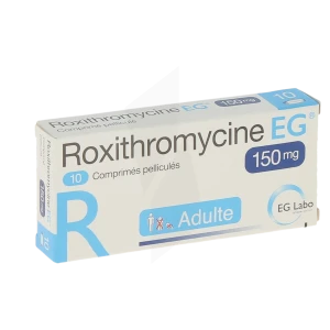 Roxithromycine Eg 150 Mg, Comprimé Pelliculé