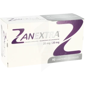 Zanextra 20 Mg/20 Mg, Comprimé Pelliculé