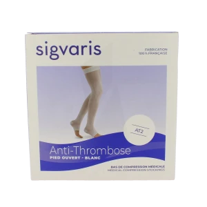 Sigvaris At2 Bas Auto-fixant Pied Ouvert Blanc T2 Long