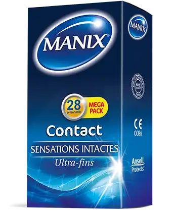 Manix Contact Préservatif Avec Réservoir Lubrifiés B/28