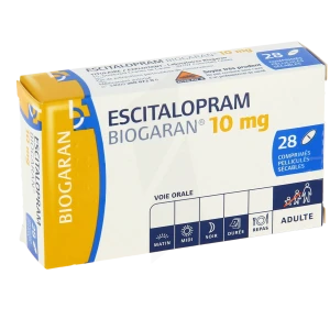 Escitalopram Biogaran 10 Mg, Comprimé Pelliculé Sécable