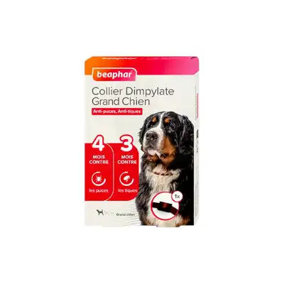 COLLIER DIMPYLATE GRAND CHIEN BEAPHAR, Collier médicamenteux