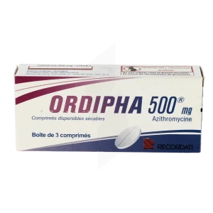 Ordipha 500 Mg, Comprimé Dispersible Sécable
