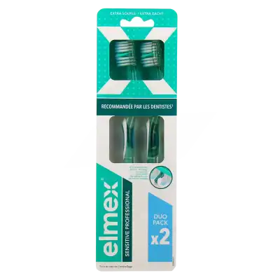 Elmex Sensitive Professional Brosse Dents Extra Souple Duo à Cholet