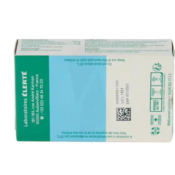 Coquelusedal Paracetamol 250 Mg, Suppositoire