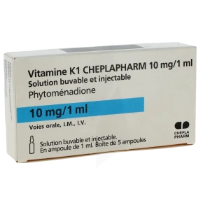 Vitamine K1 Cheplapharm 10 Mg/1 Ml, Solution Buvable Et Injectable