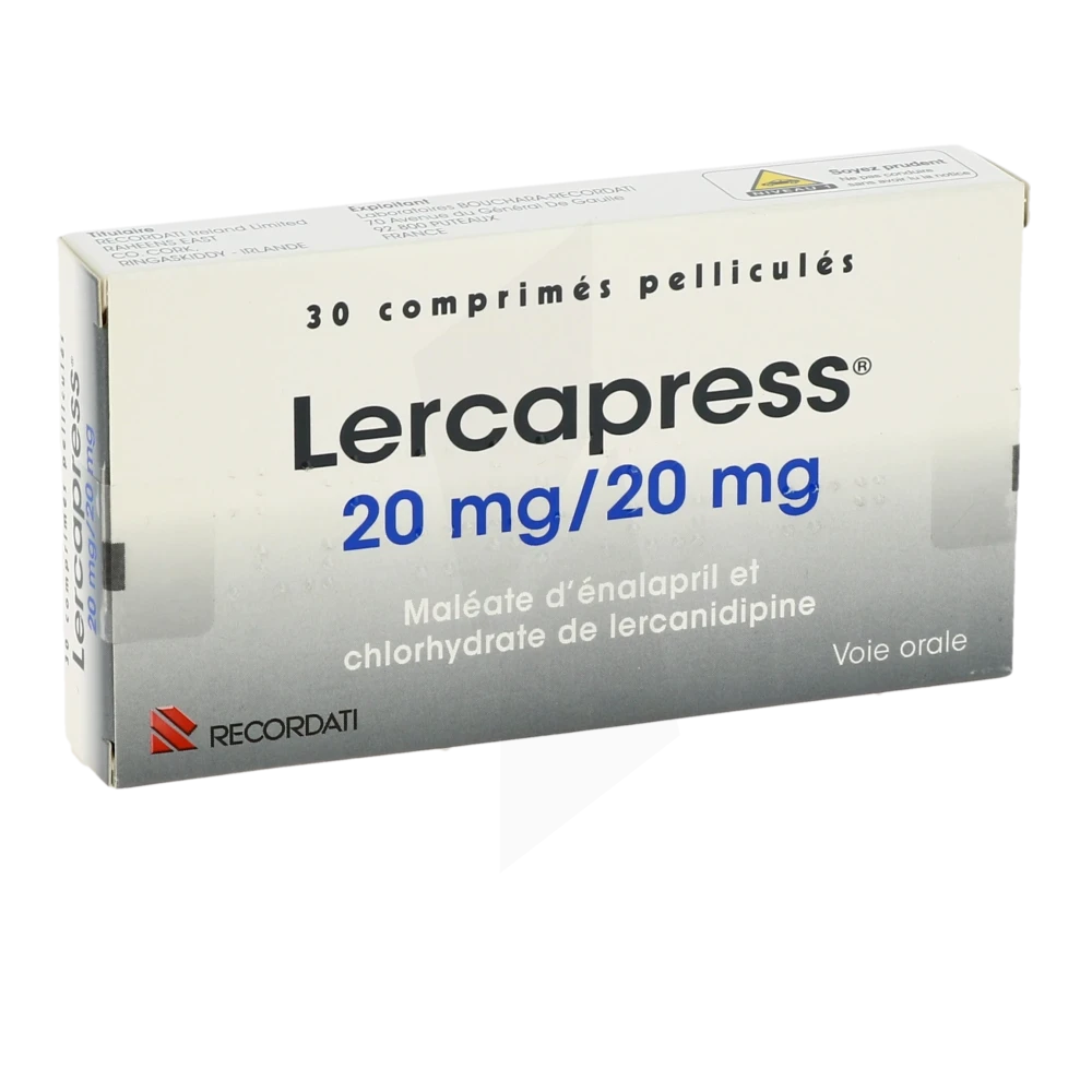 Lercapress 20 Mg/20 Mg, Comprimé Pelliculé