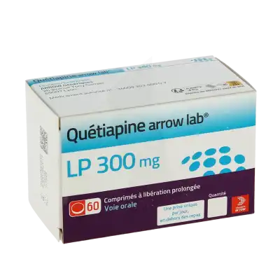 Quetiapine Arrow Lab Lp 300 Mg, Comprimé à Libération Prolongée à VILLERS-LE-LAC
