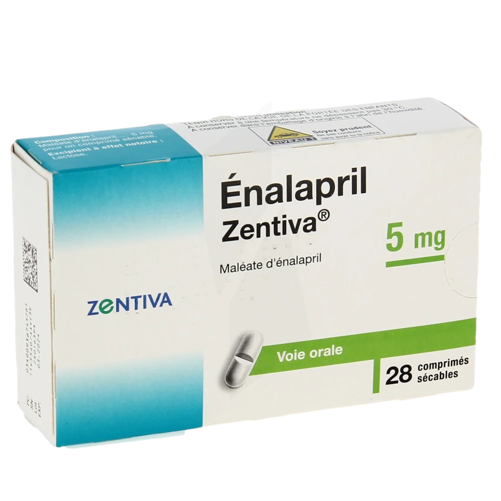 Enalapril Zentiva 5 Mg, Comprimé Sécable