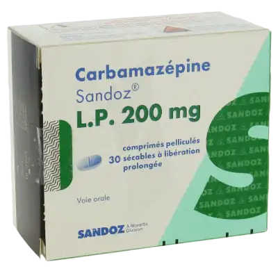 CARBAMAZEPINE SANDOZ L.P. 200 mg, comprimé pelliculé sécable à libération prolongée