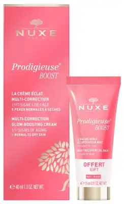 Nuxe Prodigieuse Boost Crème Soyeuse Peau Normale à Sèche T Pompe/40ml+mini Nuit à Belleville en Beaujolais