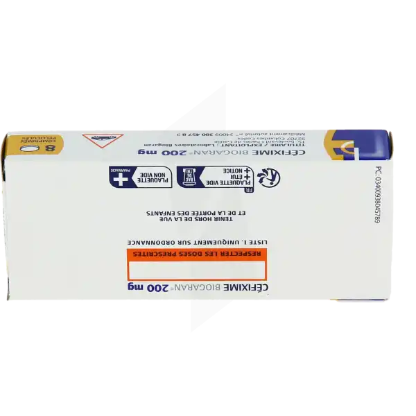 Cefixime Biogaran 200 Mg, Comprimé Pelliculé