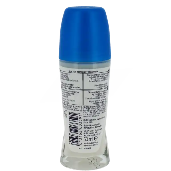 Mum Deodorant Sans Alcool Roll-on 48h Brisa Fresh 50ml