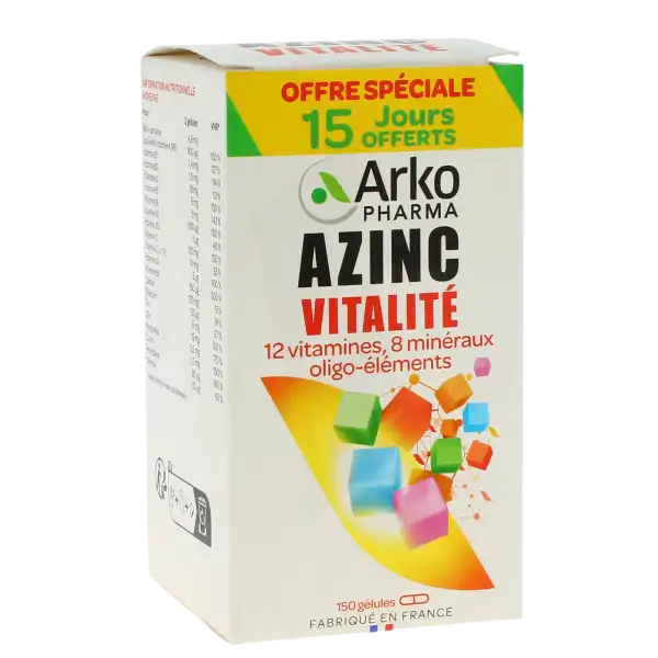 Azinc Forme Et Vitalite 120 + 30 (15 Jours Offerts)