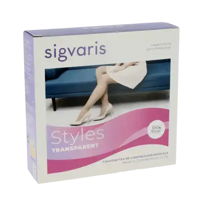 Sigvaris Styles Transparent Chaussettes  Femme Classe 2 Beige 120 Xsmall Normal à Tarbes