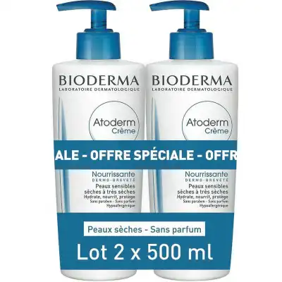 Acheter Bioderma Atoderm Crème Ultra Nourrissante 2Fl pompe/500ml à HEROUVILLE ST CLAIR