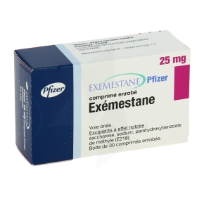 Exemestane Pfizer 25 Mg, Comprimé Enrobé