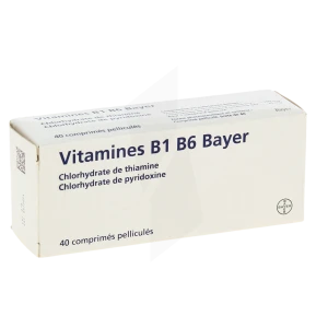 Vitamine B1 B6 Bayer, Comprimé Pelliculé Plq/40